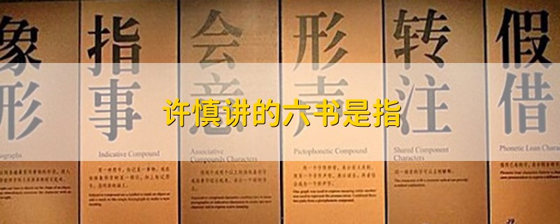 许慎讲的六书是指